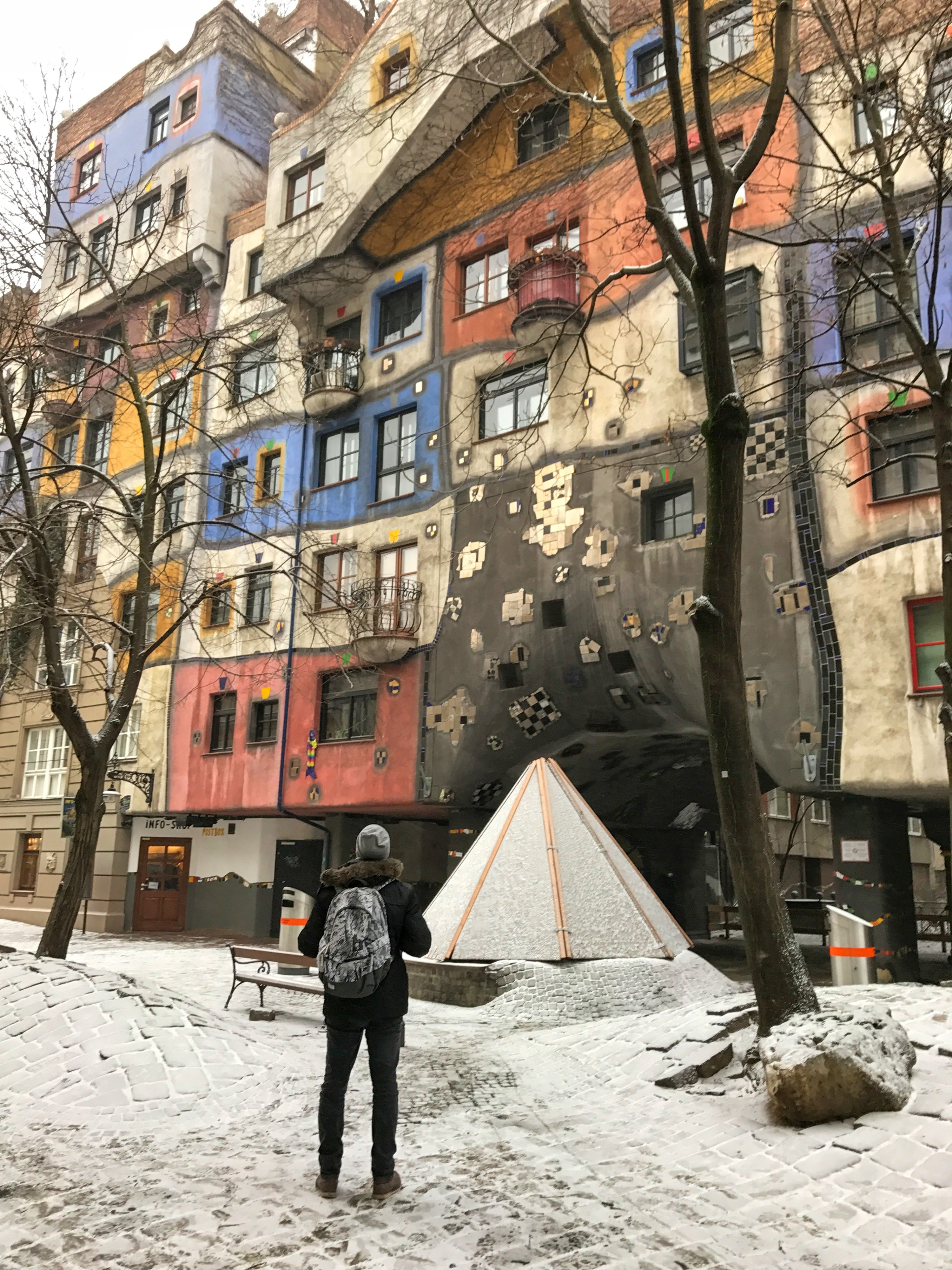 The Hundertwasser structure, in Vienna, Austria. (Photo by Özge Şengelen)