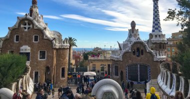 Park Guell, composed of gardens and architectural elements located on Carmel Hill, in Barcelona, Spain. (Photo by Özge Şengelen)