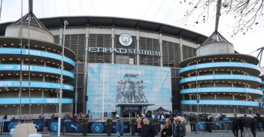 A general view outside the stadium prior to the FA Women's Super League match between Manchester City and Manchester United at Etihad Stadium, Manchester, England, Dec. 11, 2022. (Getty Images Photo)