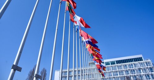 Illustration of the Council of Europe, in Strasbourg, Northeastern France, on March 9, 2022. (REUTERS Photo)