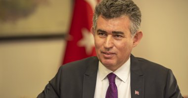 Türkiye’s Ambassador to Lefkoşa (Nicosia) Metin Feyzioğlu speaks in an interview with Turkish state media Anadolu Agency (AA) in the capital Lefkoşa, TRNC, Dec. 13, 2022. (AA Photo) 