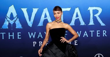 Zoe Saldana attends a premiere for the film "Avatar: The Way of Water," at Dolby theatre in Los Angeles, California, U.S., Dec. 12, 2022. (Reuters Photo)