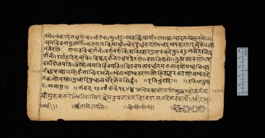 A page from an 18th-century copy of the Dhatupatha of Panini. (Photo courtesy Cambridge University Library)