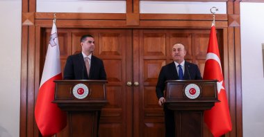 Foreign Minister Mevlüt Çavuşoğlu and his Maltese counterpart Ian Borg are seen at the foreign minister&#039;s residence in the capital Ankara, Türkiye, Dec. 15, 2022. (AA Photo)