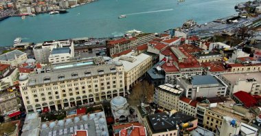 An aerial view of Sansaryan Han, in Istanbul, Türkiye, Jan. 21, 2020. (İHA Photo) 
