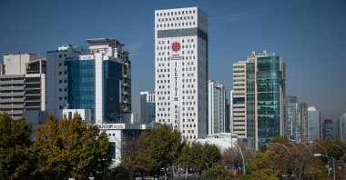 The headquarters of Türkiye's Presidential Directorate of Communications rises over the skyline in the Turkish capital of Ankara, Nov.5, 2022 (REUTERS Photo)