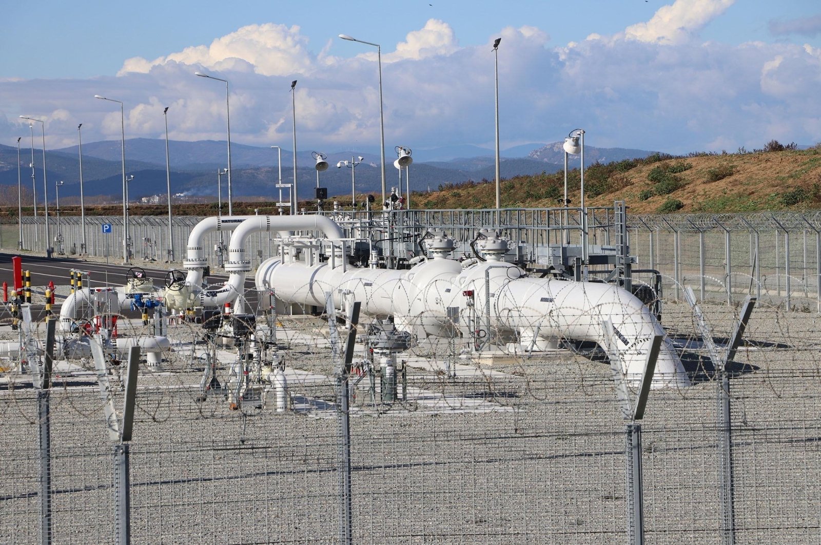 Gas valves of the TANAP project in the Ipsala district of Edirne province, northwestern Türkiye, Nov. 28, 2019. (DHA Photo)