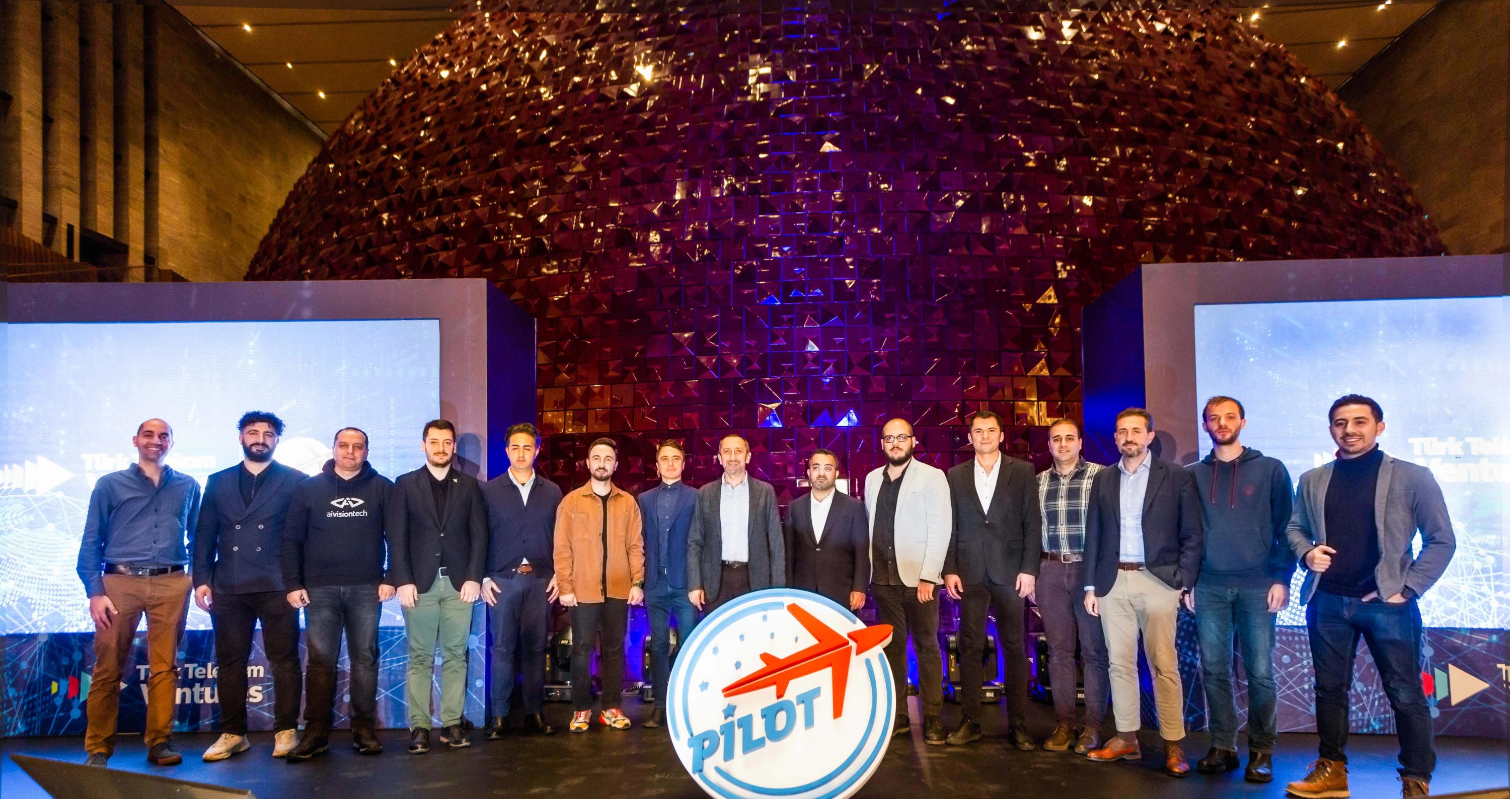 Members of startups that completed the PILOT acceleration program's 10th term are seen during a demo day event in Istanbul, Türkiye, Dec. 14, 2022. (Courtesy of Türk Telekom)