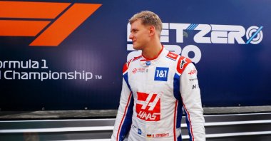 Mick Schumacher is seen ahead of a race during the Abu Dhabi Grand Prix at the Yas Marina Circuit, Abu Dhabi, UAE, Nov. 20, 2022. (Reuters Photo)