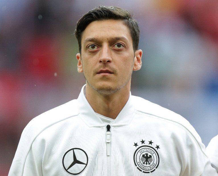 Mesut Özil, who was playing for the German national team back then, looks on before a match in FIFA 2018 World Cup in Russia (Reuters File Photo)