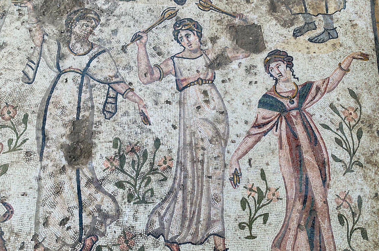 Mosaik kuno di Germanicia Türkiye untuk dipajang di depan umum