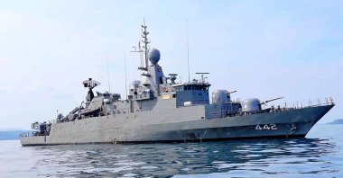 The Royal Thai Navy Ratanakosin-class corvette, HMS Sukhothai is seen off the coast of Thailand in this undated photo. (EPA Photo)