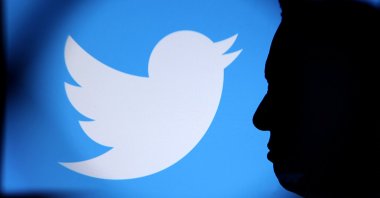 Elon Musk's profile and the Twitter logo are seen through a magnifier in this illustration taken Nov. 4, 2022. (Reuters Photo)