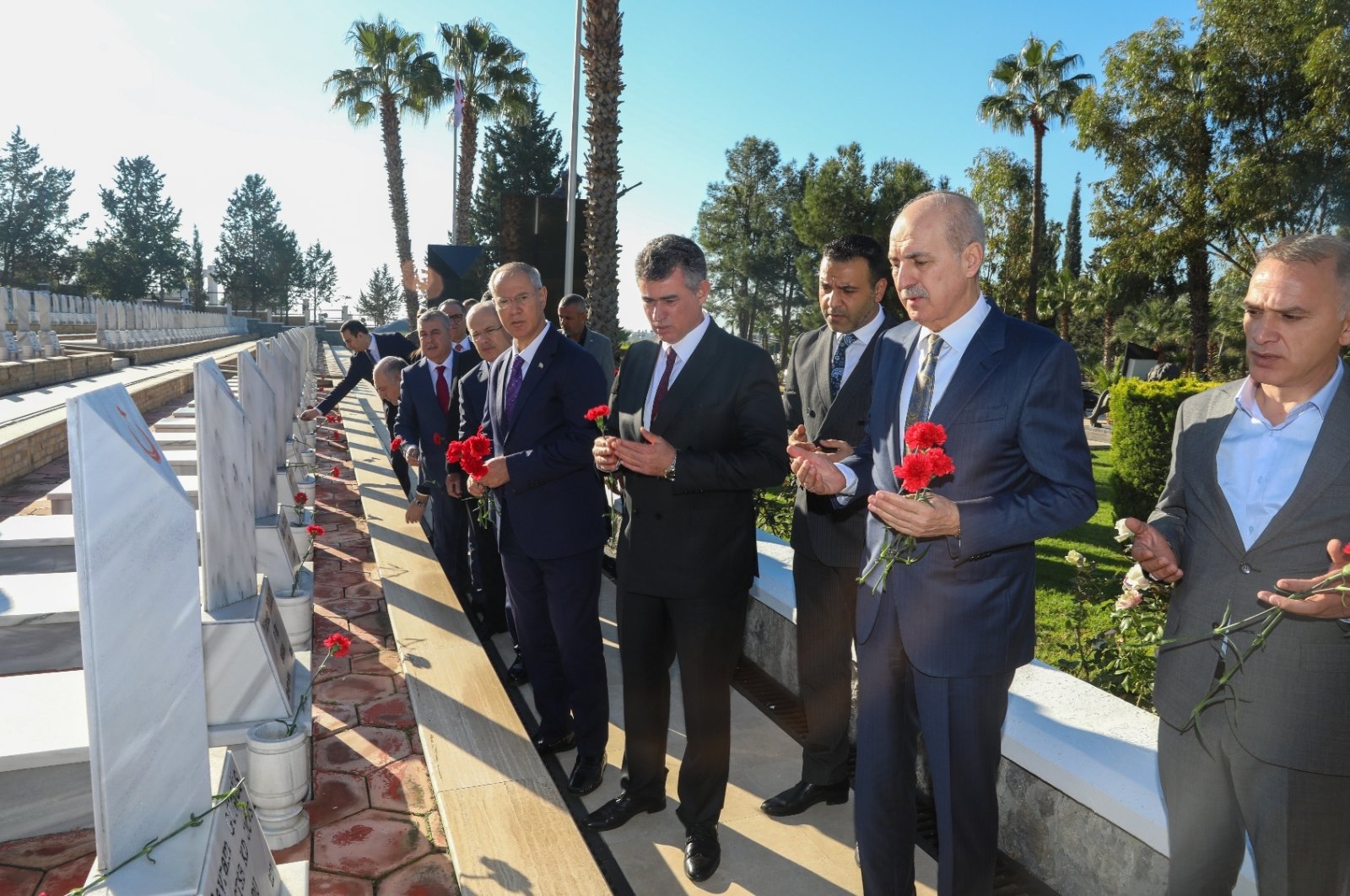 AK Party delegation visits a martyrdom in Lefkoşa (Nicosia), Turkish Cyprus, Dec. 19, 2022. (AA Photo)