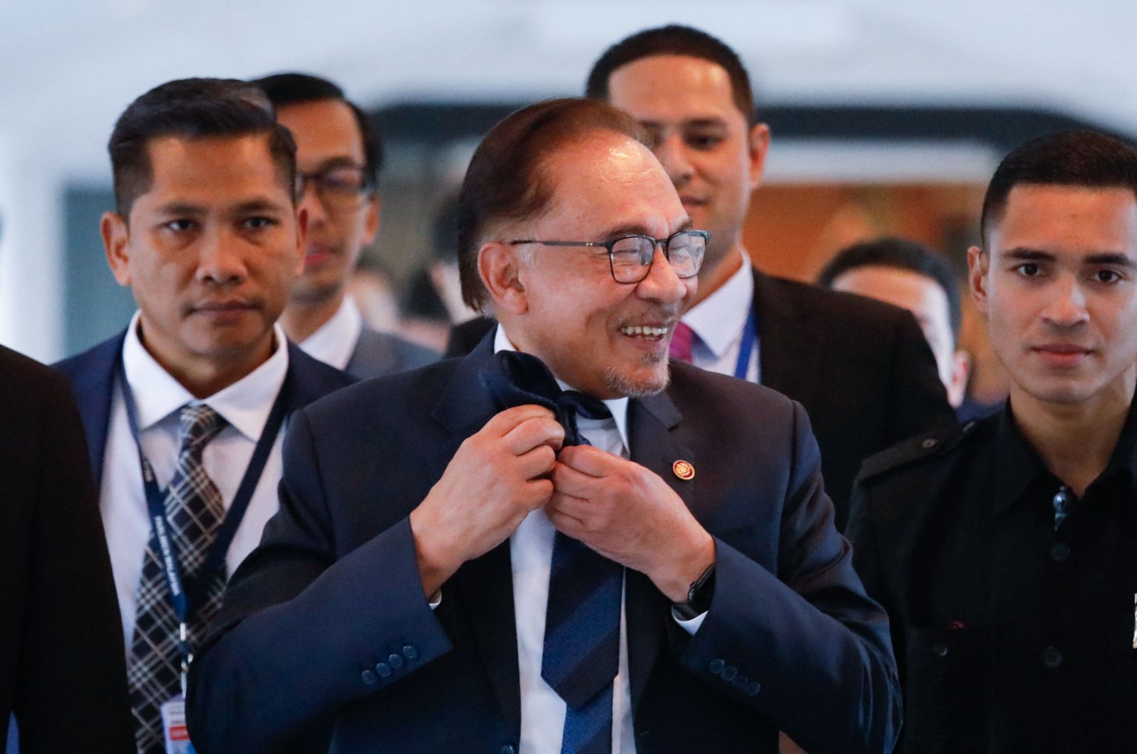 Malaysia Prime Minister Anwar Ibrahim leaves the lower house of parliament after receiving a vote of confidence, in Kuala Lumpur on Dec. 19, 2022. (AFP Photo)