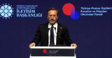 Communications Director Fahrettin Altun speaks at a panel titled &quot;Türkiye-France Relations Opportunities and Challenges&quot; in the capital Ankara, Türkiye, Dec. 20, 2022. (DHA Photo)