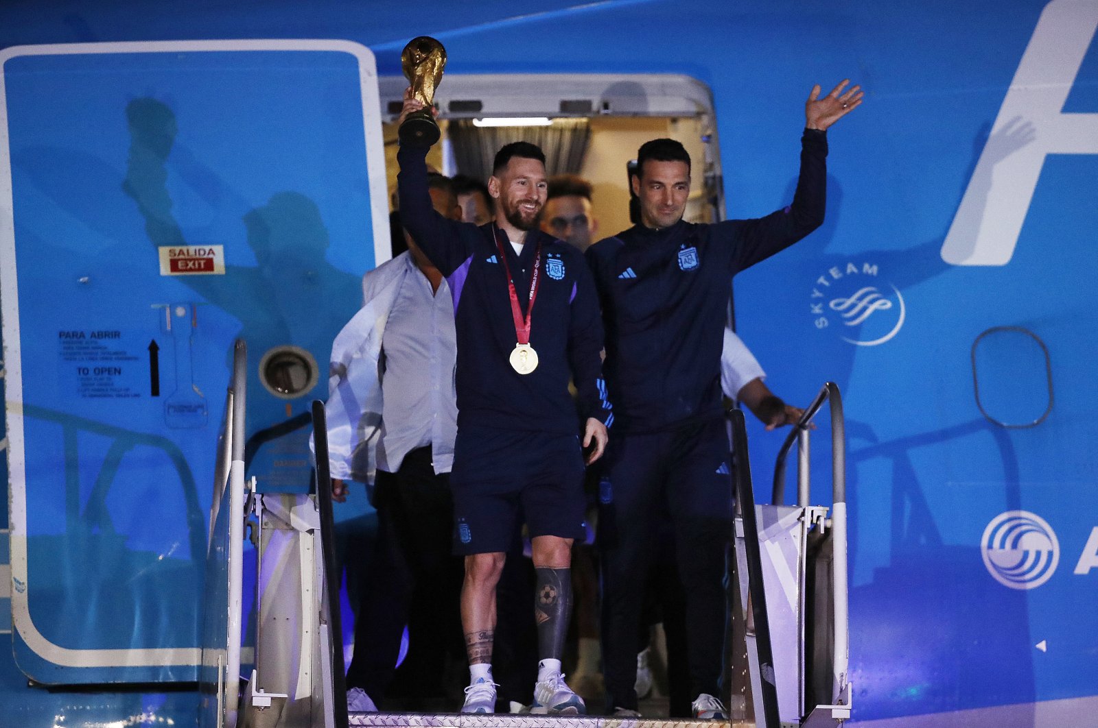 Argentina team arrives in Buenos Aires after winning the World Cup, Buenos Aires, Argentina, Dec. 20, 2022. (Reuters Photo)