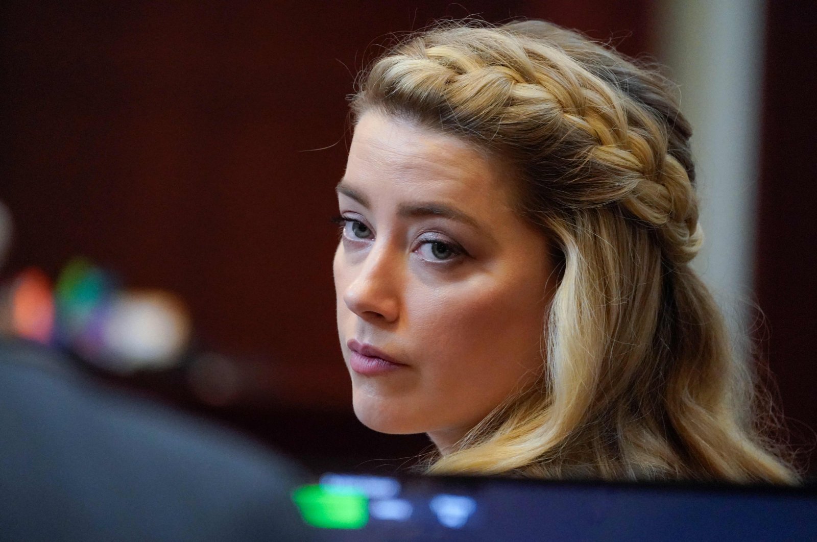 Amber Heard arrives for closing arguments in the Depp v. Heard trial at the Fairfax County Circuit Courthouse in Fairfax, Virginia, U.S., May 27, 2022. (AFP Photo)