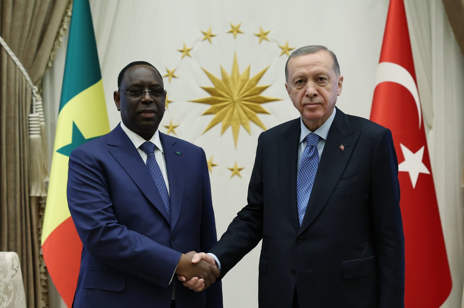 President Recep Tayyip Erdoğan received Senegal&#039;s President Macky Sall in the capital Ankara, Türkiye, Dec. 21, 2022. (AA Photo)