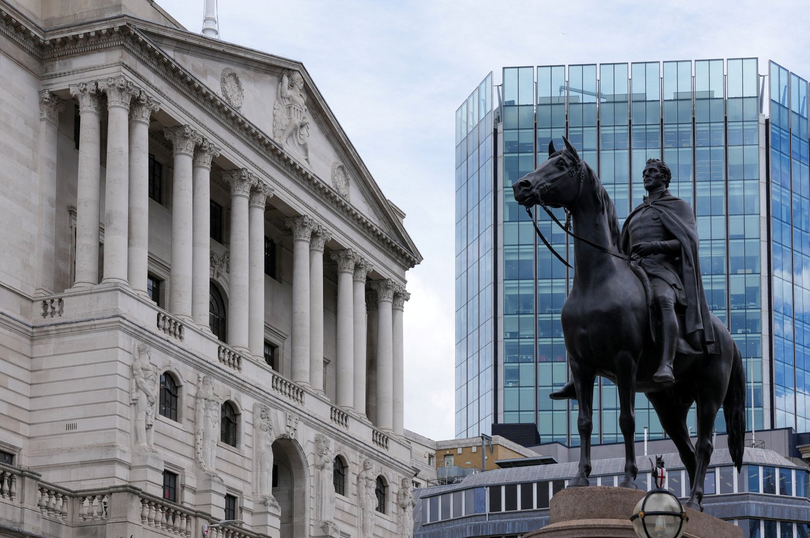 A general view of the Bank of England (BoE) building in London, U.K., Aug. 4, 2022. (Reuters Photo)