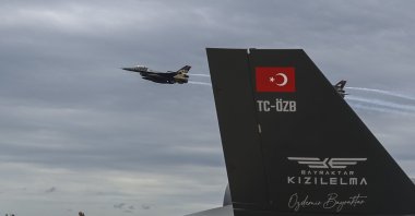 Kızılelma is jet-powered, single-engine, low-observable and has internal bays. (AA Photo)