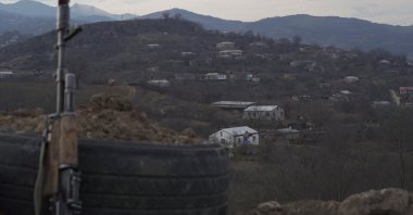 A view shows the village of Taghavard in the region of Nagorno-Karabakh, on Jan. 16, 2021. Following the military conflict over Nagorno-Karabakh and a further signing of a cease-fire deal, the village was divided between the two sides. (Reuters Photo)