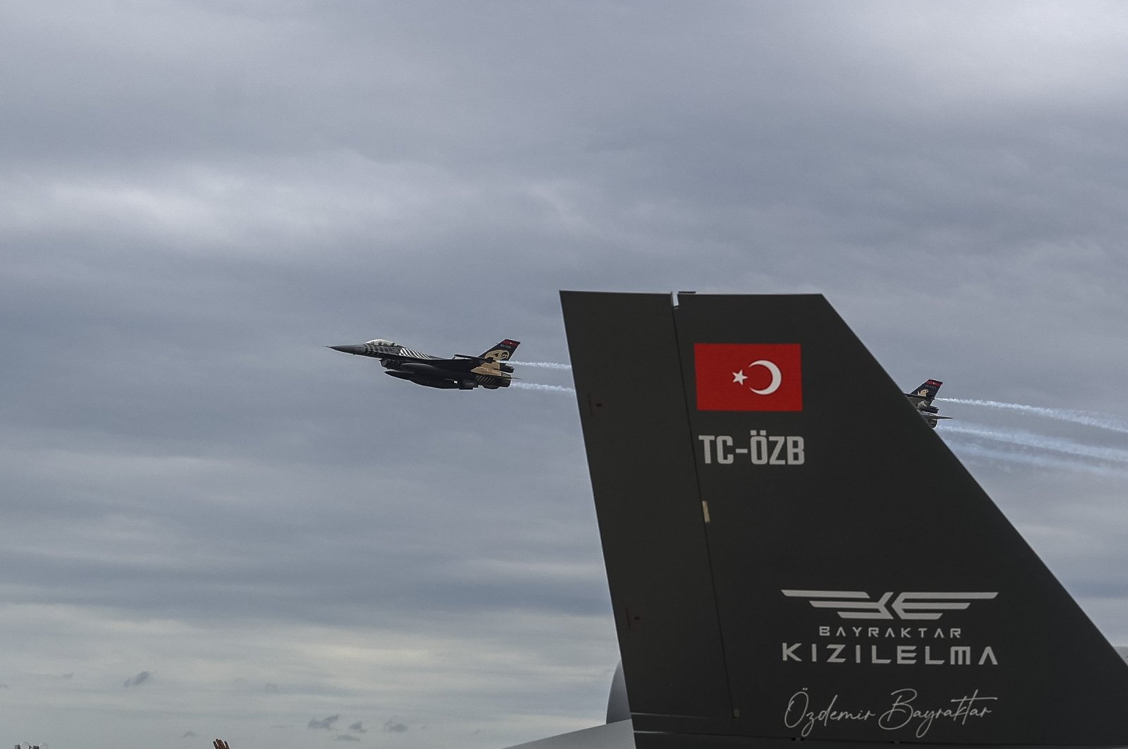 Kızılelma is jet-powered, single-engine, low-observable and has internal bays. (AA Photo)