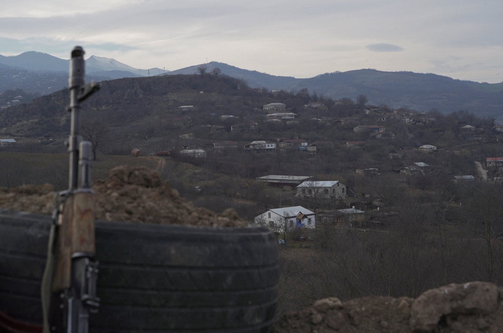 A view shows the village of Taghavard in the region of Nagorno-Karabakh, on Jan. 16, 2021. Following the military conflict over Nagorno-Karabakh and a further signing of a cease-fire deal, the village was divided between the two sides. (Reuters Photo)