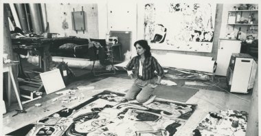 Paula Rego making the Vivian Girls. (Photo courtesy of Pera Museum)