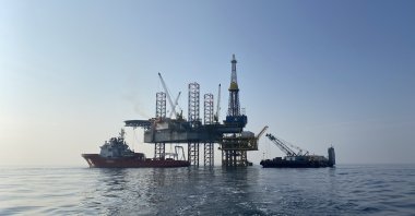 An offshore facility of Silivri Underground Natural Gas Storage Facility is seen off the shores of Silivri, Istanbul, Türkiye, Dec. 23, 2022. (Photo by Ayşe Betül Bal)
