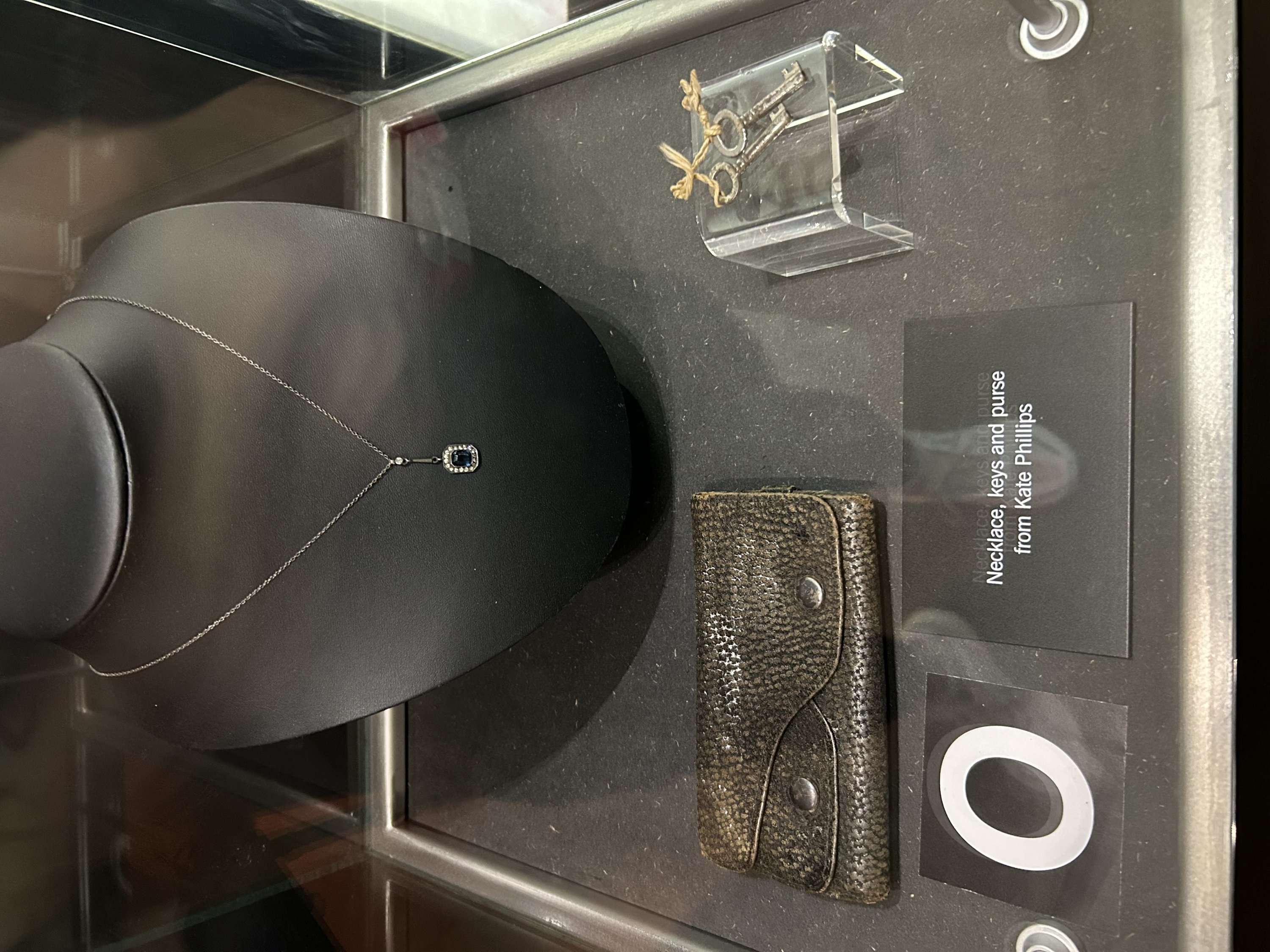 The heart of the ocean necklace is  displayed at the 'Titanic: The Exhibition.' (Photo by Funda Karayel)
