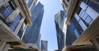 Buildings are seen in the soon-to-be opened IFC in Istanbul, Türkiye, June 11, 2022. (AA Photo)