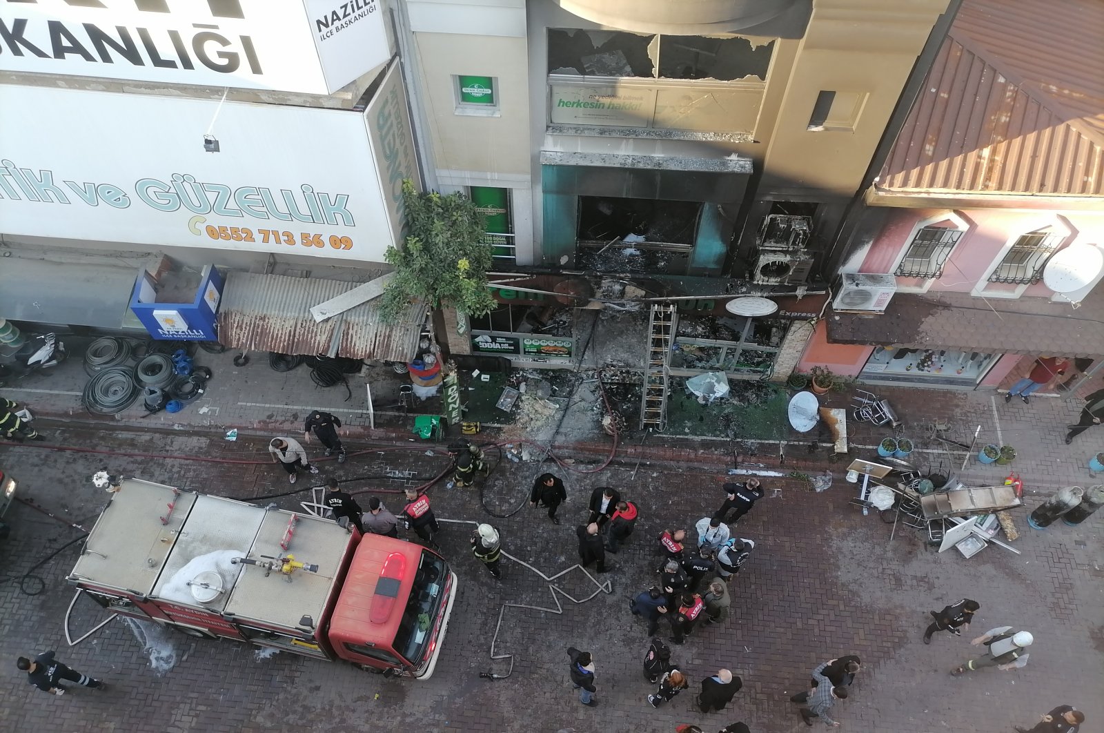A view of the scene of the blast, in Nazilli, Aydın, western Türkiye, Dec. 30, 2022. (AA Photo) 