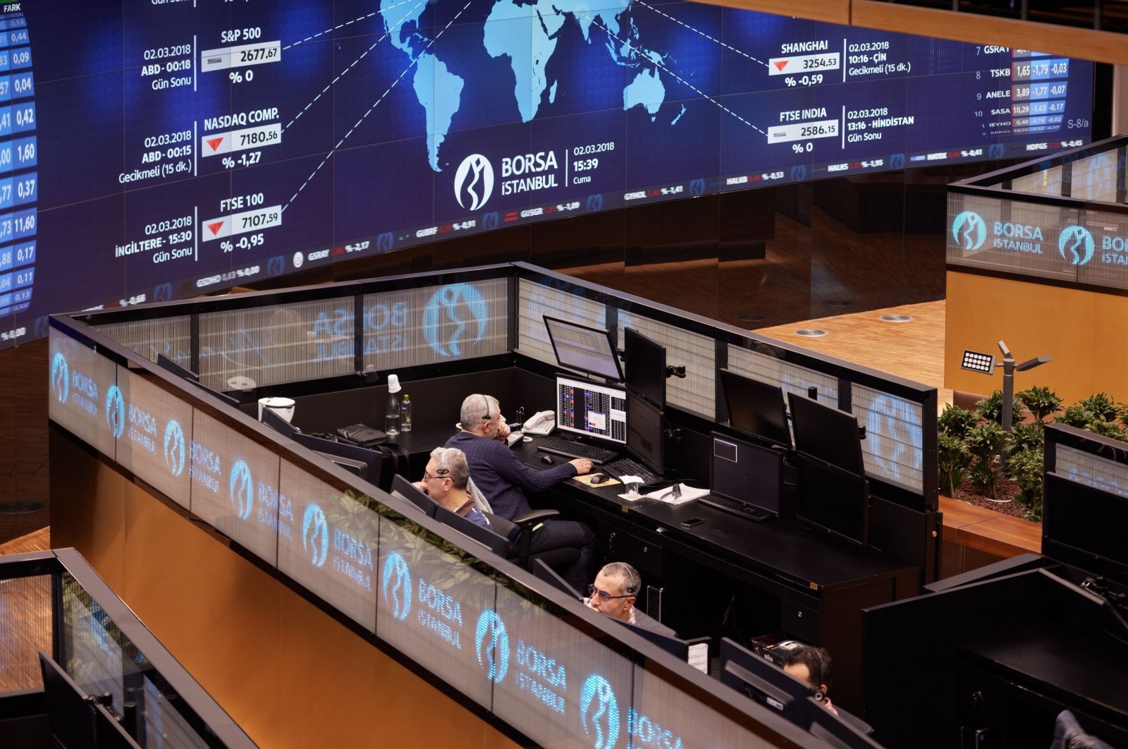 Stockbrokers trading at Borsa Istanbul (BIST) as exchange closes 2022 at an all-time high, in Istanbul, Türkiye, Friday, Dec 30, 2022. (IHA Photo)