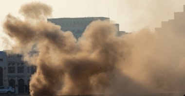 An explosion causing chaos in town, Jan, 01, 2023. (Shutterstock Photo)