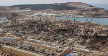 A view of the construction site of the Akkuyu Nuclear Power Plant in Mersin province, southern Türkiye, Dec. 25, 2022. (AA Photo)