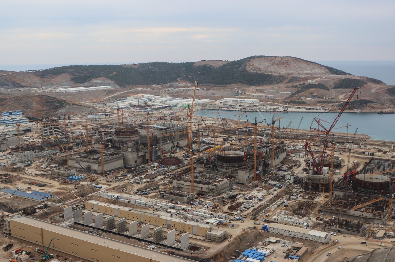 A view of the construction site of the Akkuyu Nuclear Power Plant in Mersin province, southern Türkiye, Dec. 25, 2022. (AA Photo)