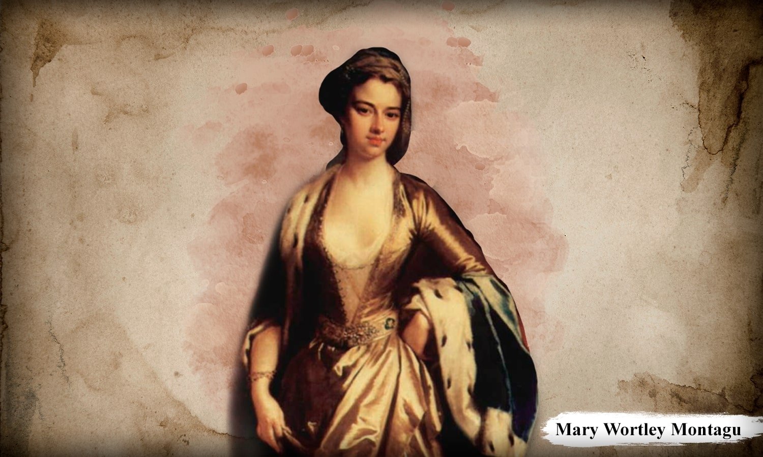 The illustration shows English noblewoman Lady Mary Wortley Montagu. (Wikipedia / Edited by Betül Tilmaç)