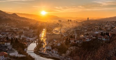 Sunset over Sarajevo, Bosnia-Herzegovina. (Shutterstock Photo)