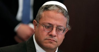 Itamar Ben Gvir, Israel&#039;s new far-right Minister of National Security, attends the weekly cabinet meeting in Jerusalem, Jan. 3, 2023. (AFP Photo)