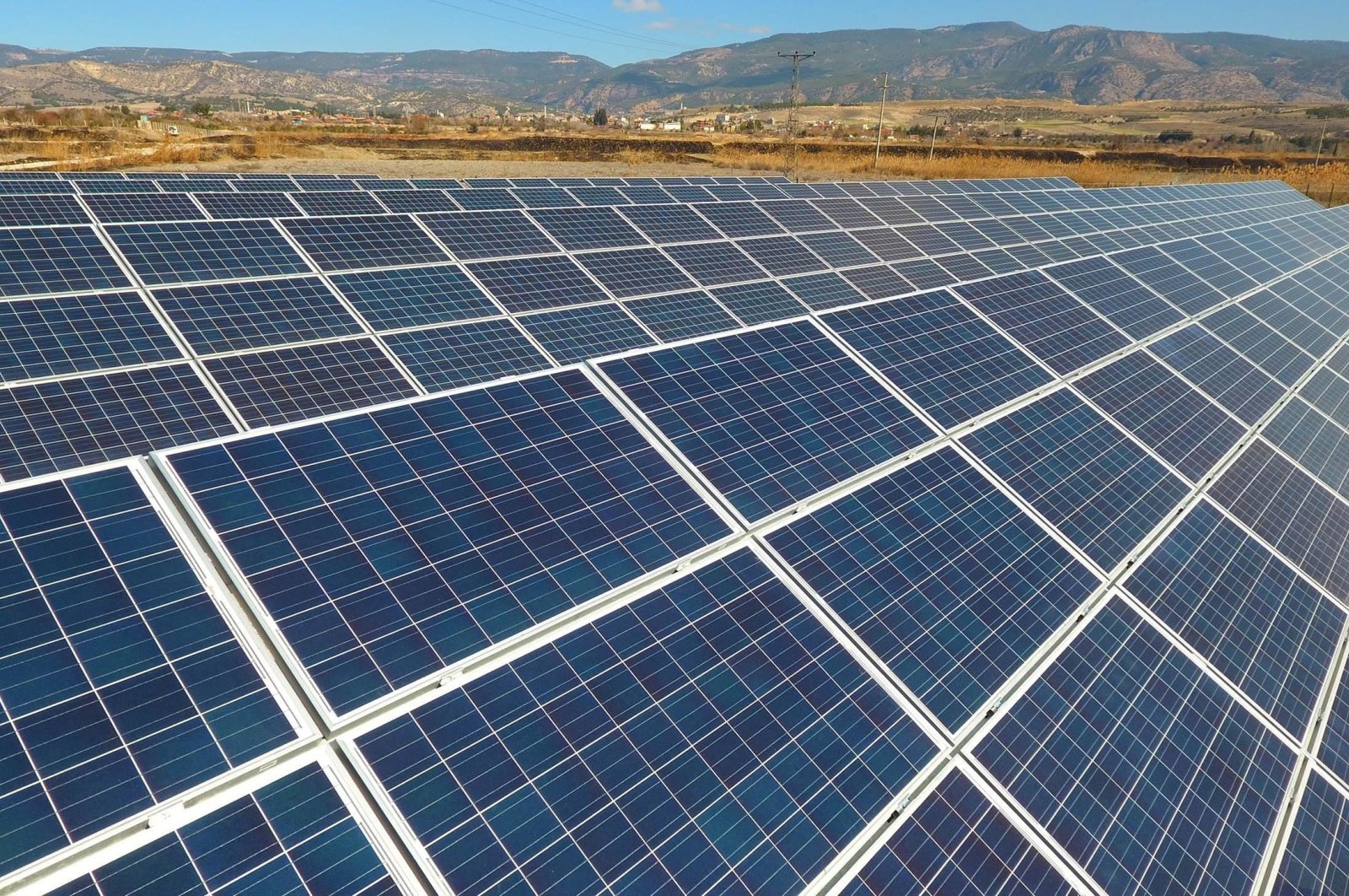 Solar panels in western Denizli province, Türkiye, April 21, 2017. (DHA Photo)