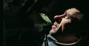 Astronaut Walter Cunningham, Apollo 7 lunar module pilot, is photographed during the Apollo 7 mission, in October 1968. (Reuters Photo)