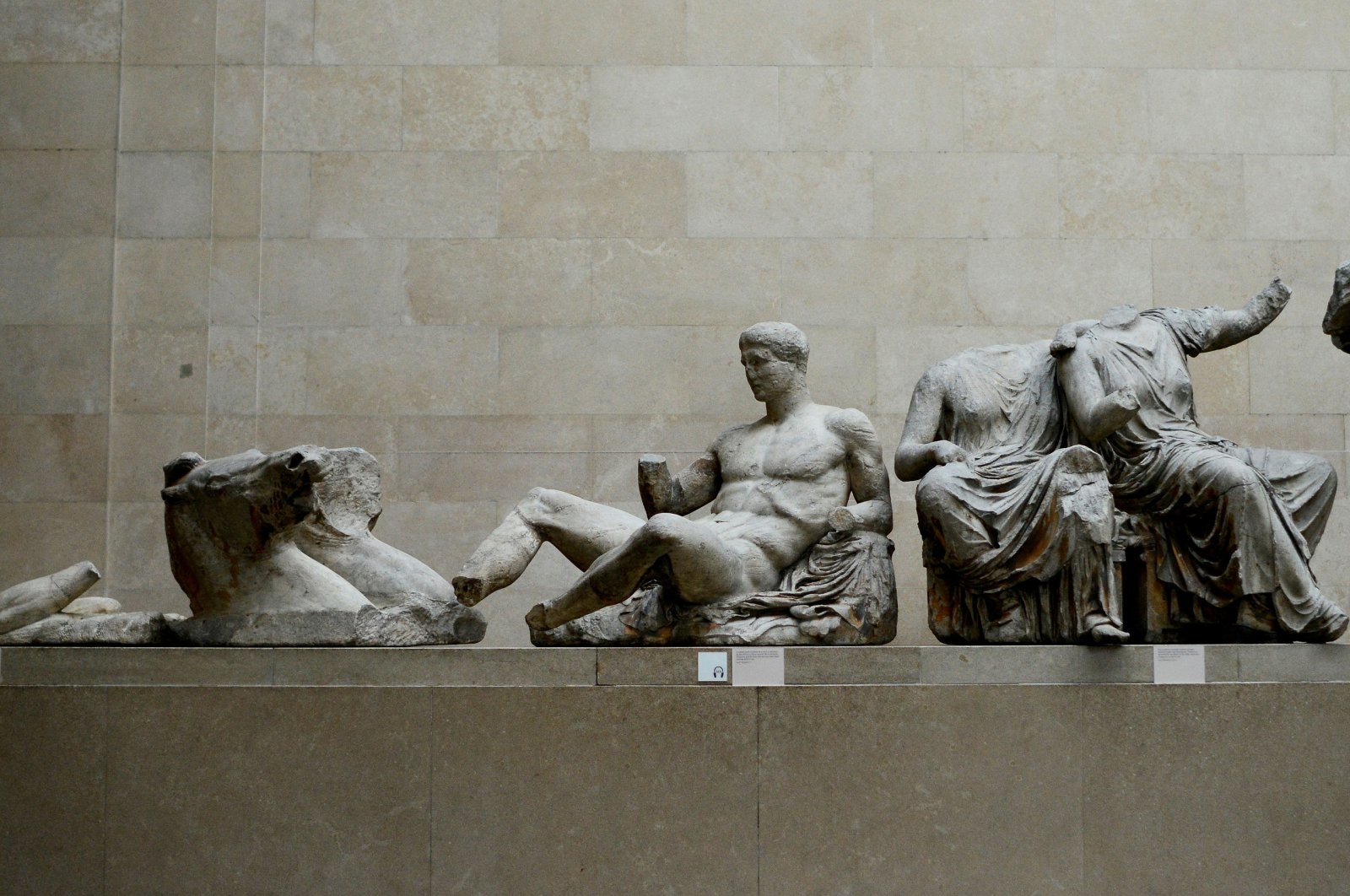 The Parthenon Marbles, also known as the Elgin Marbles, displayed at the British Museum in London, U.K., Oct. 16, 2014. (Reuters Photo)