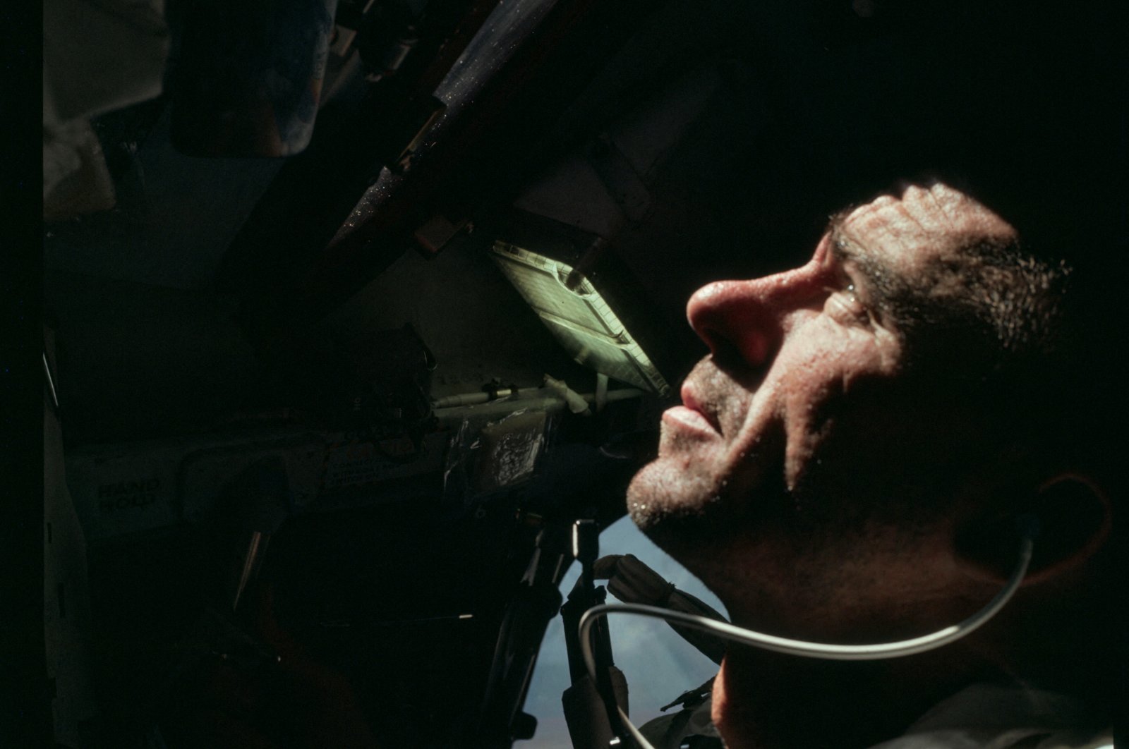 Astronaut Walter Cunningham, Apollo 7 lunar module pilot, is photographed during the Apollo 7 mission, in October 1968. (Reuters Photo)