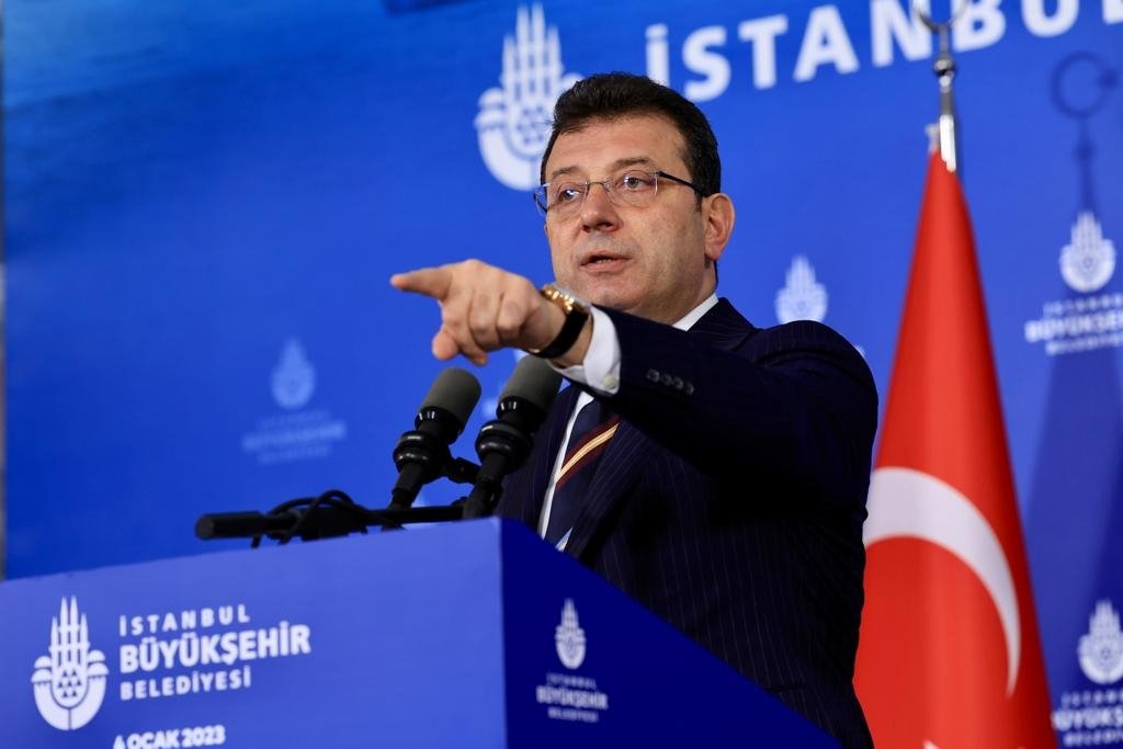 Ekrem Imamoğlu speaks at a press conference, in Istanbul, Türkiye, Jan. 4, 2023. (Photo by Barış Şavaş)
