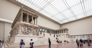 Tourists inside the Hall of Pergamon museum, the most visited in Berlin, Germany, June 3, 2013. (Shutterstock Photo)