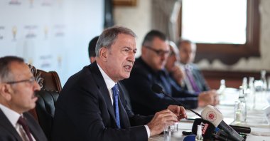 Minister Hulusi Akar speaks at an event in Tokat, northern Türkiye, Jan. 6, 2023. (AA Photo) 