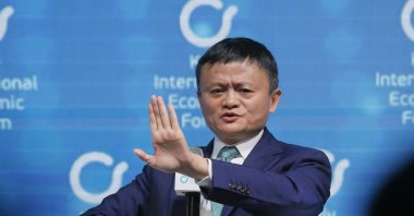 Jack Ma attends the Kyiv International Economic Forum in Kyiv, Ukraine, Nov. 8, 2019. (EPA Photo)