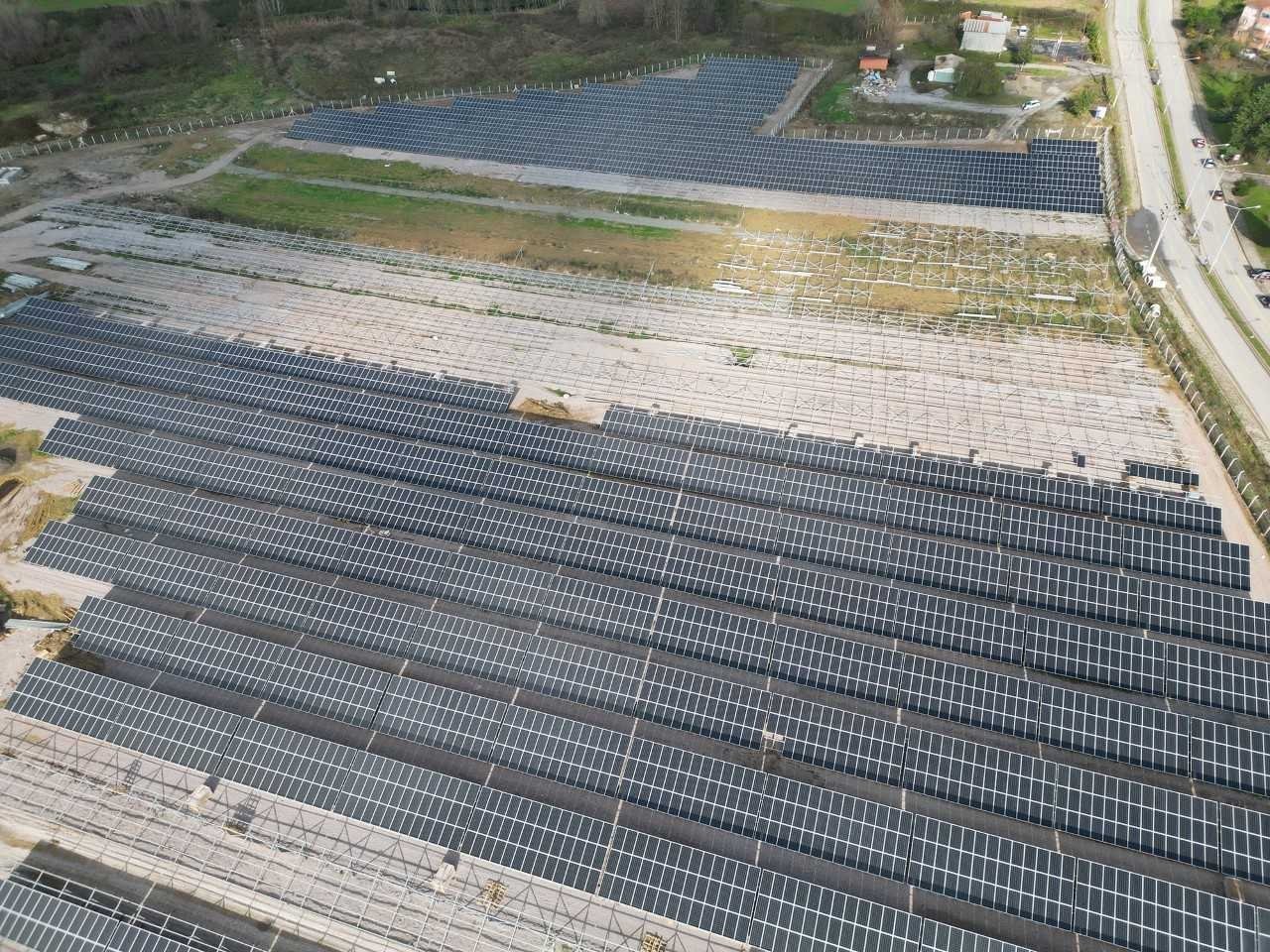 Solar panels in Sakarya province, northwestern Türkiye, Dec. 29, 2021. (AA Photo)