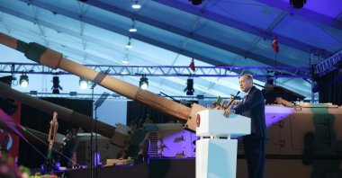 President Recep Tayyip Erdoğan speaks at the ceremony, in Sakarya, northwestern Türkiye, Jan. 9, 2022. (İHA Photo)